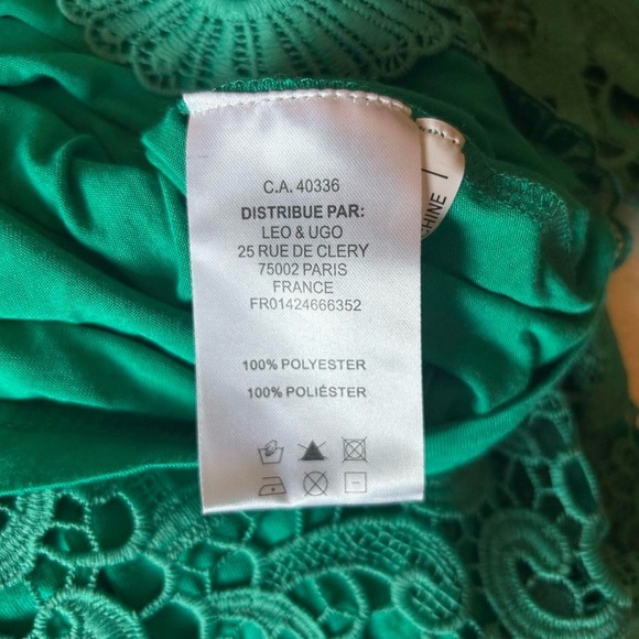 Leo & Ugo - French Designer Lace Dress – Bold Green Elegance “MADE IN FRANCE!” - Picture 3 of 11